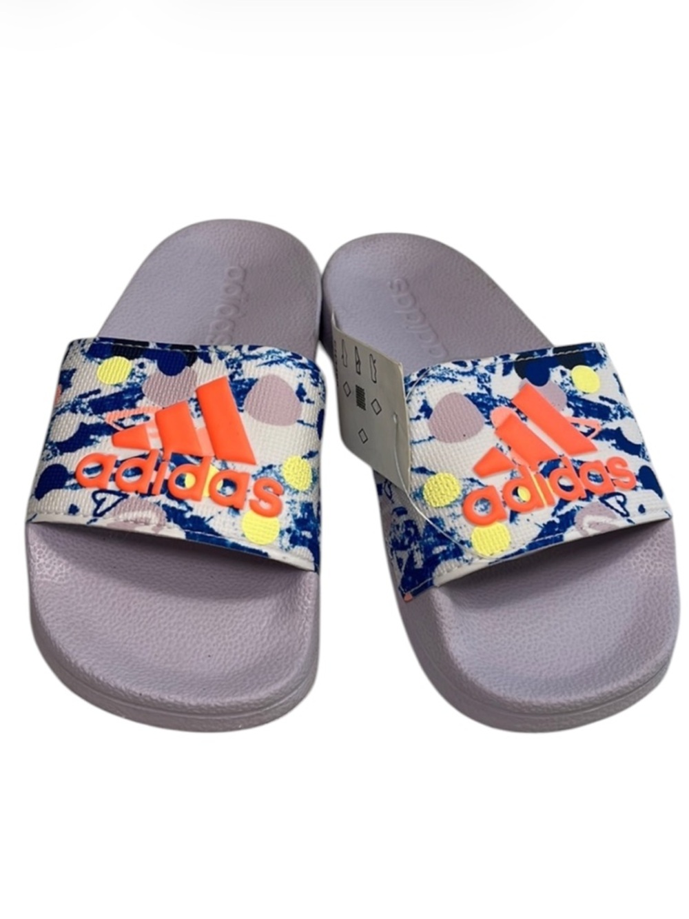Adidas Adilette Slides Sandals Lt Purple Multicolored Kids 12